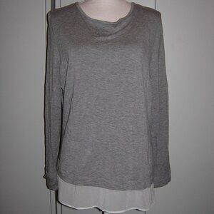 Robert Louis Gray Split Back Top L